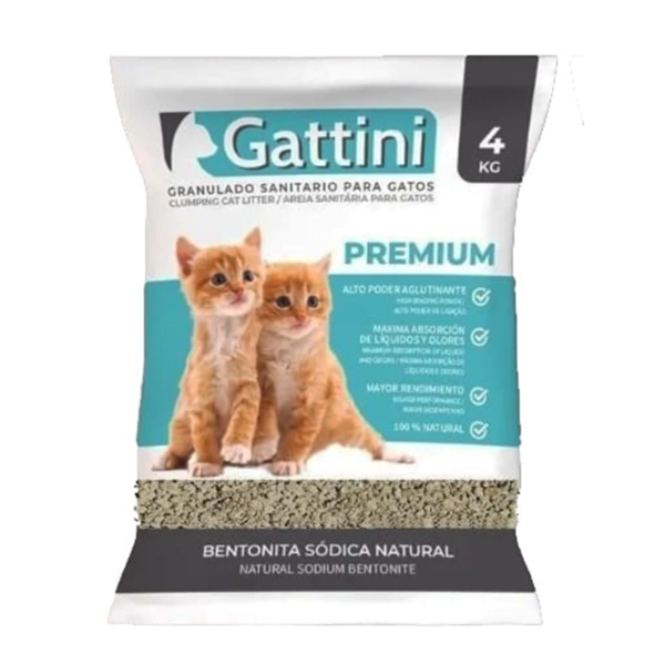 Gattini Premium, bolsón x 16 kg. (4 kg. x 4 un.)