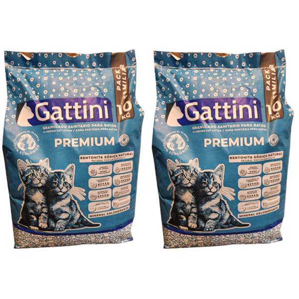 Gattini Premium x 10 kg. - Pack x 2 bolsas